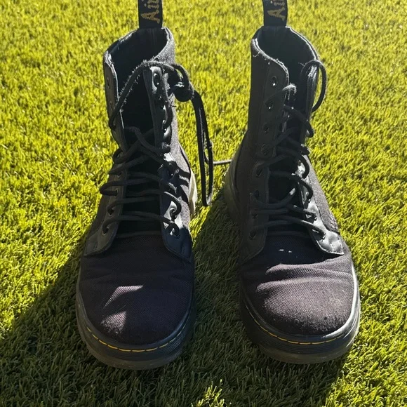 Dr. Martens Black Canvas Boots - Picture 3 of 15